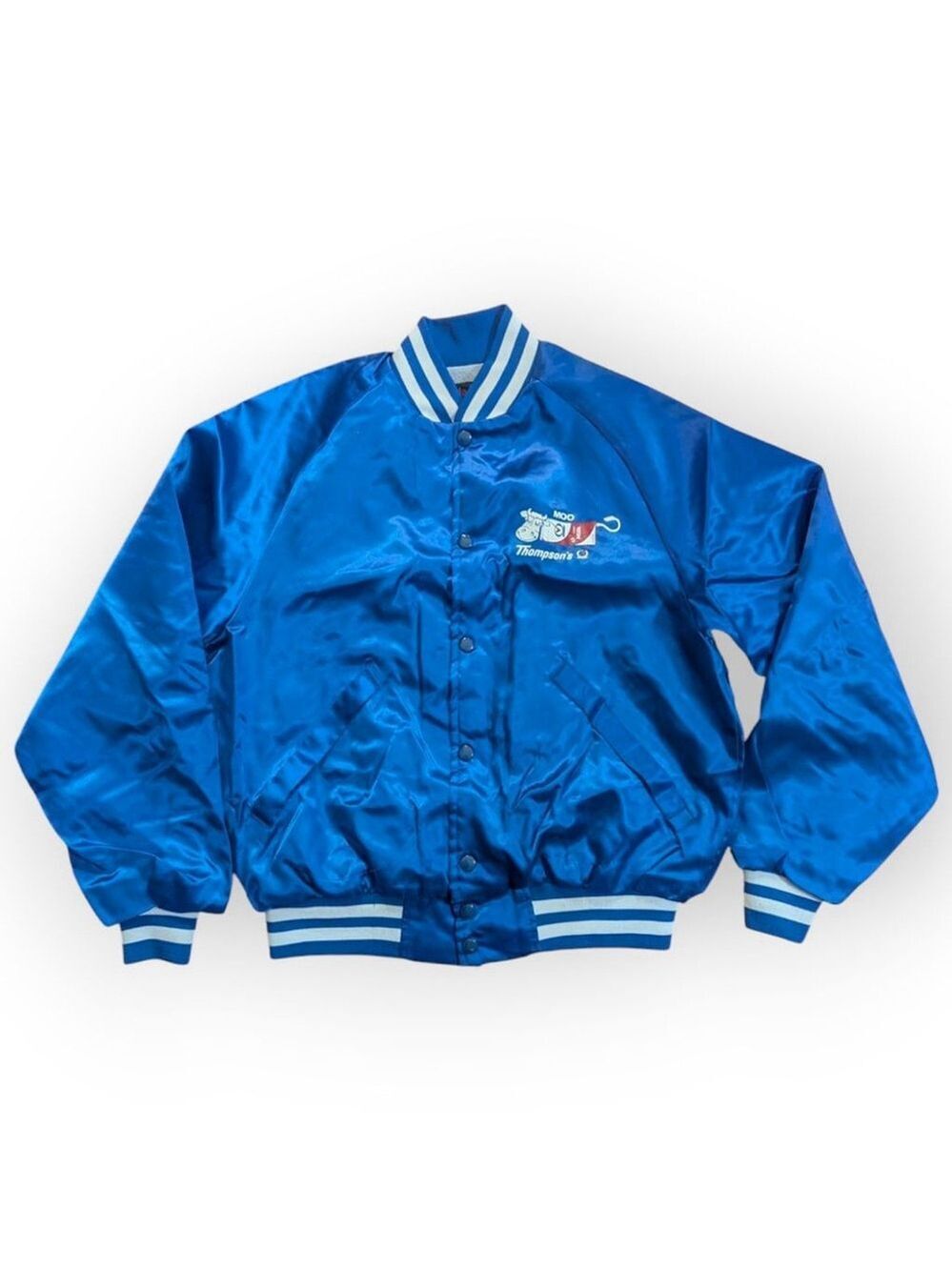Dunbrooke Varsity Satin Jacket Blue Medium